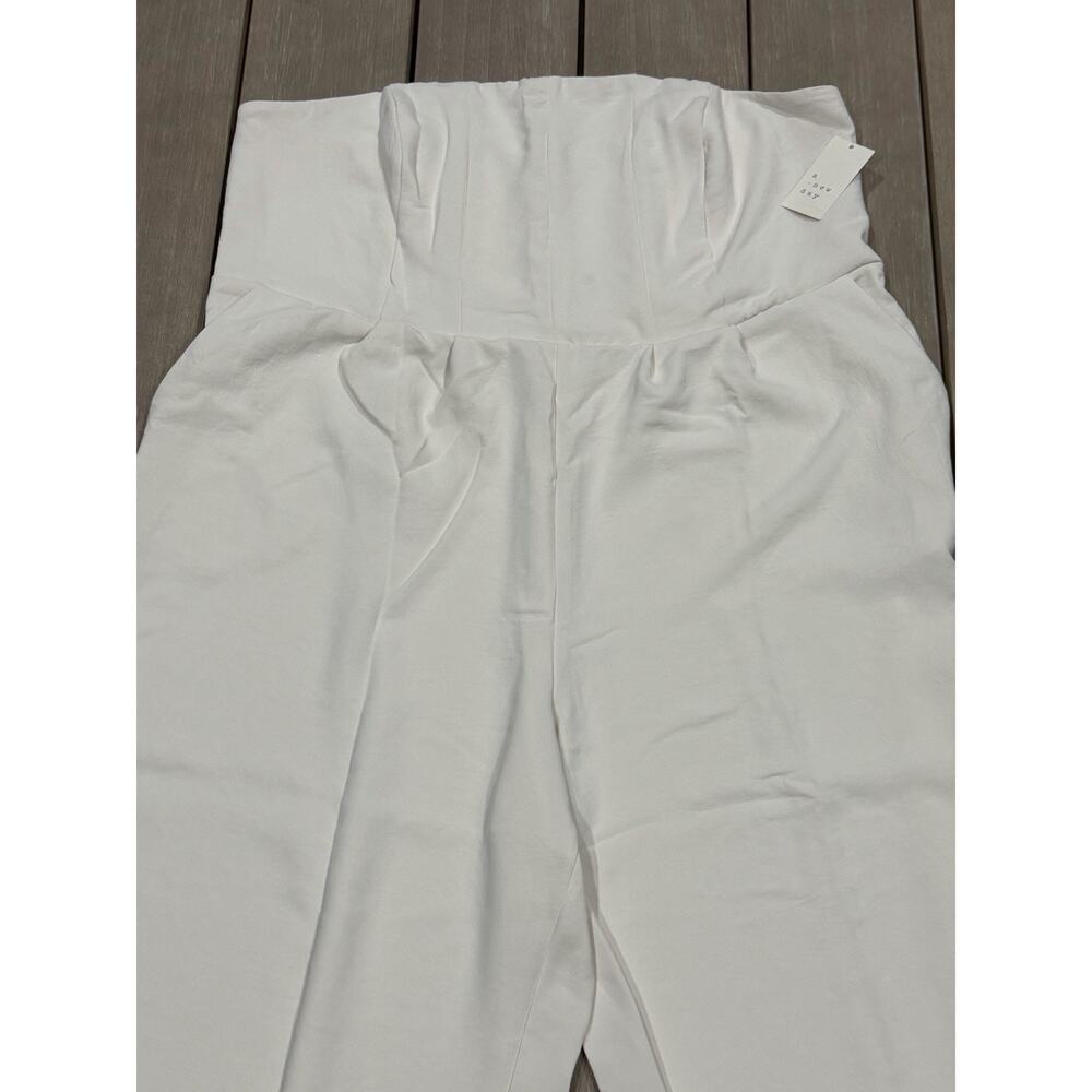 A New Day Strapless Cream Jumpsuit Plus Size 3X Wide Leg Silhouette Boho Coastal - Picture 4 of 12